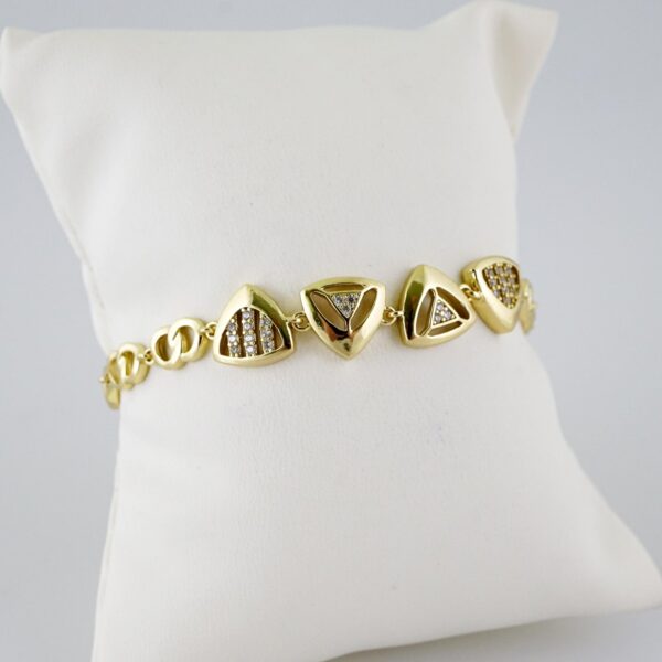 B1414 Bracelet - Pulseras - Zircon Stone - 14K Real Color
