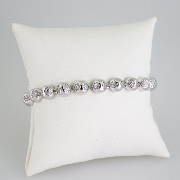 B1630 Bracelet - Pulseras - Zircon Stone - Silver Color
