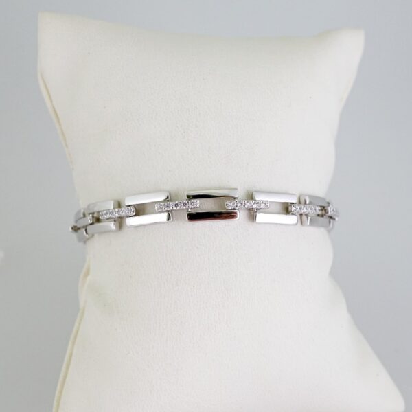 B1632 Bracelet - Pulseras - Zircon Stone - Silver Color