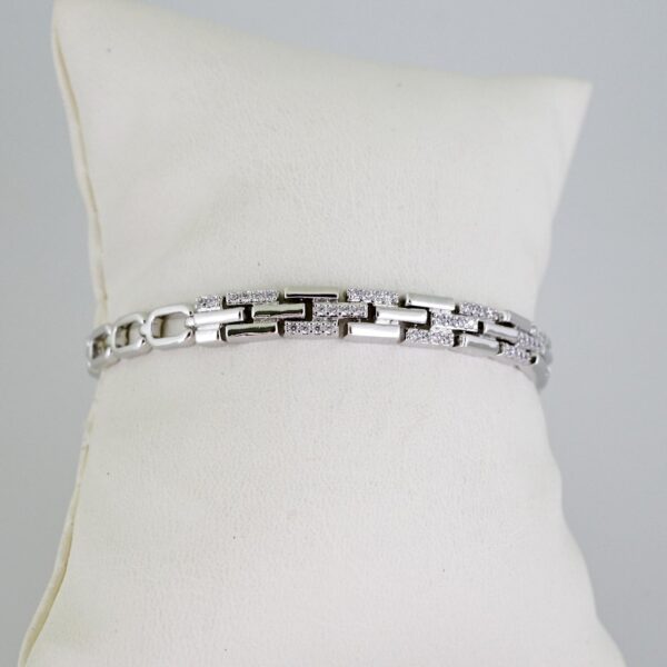 B1636 Bracelet - Pulseras - Zircon Stone - Silver Color