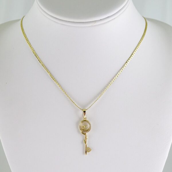 SET1743 Cadenas & Colgantes - Chain - Pendants - Zircon Stone - 14K Real Color - 2mmX50cm