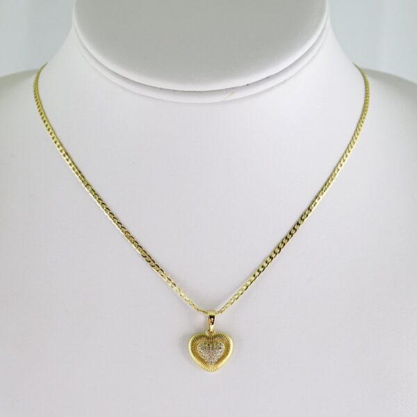 SET1745 Cadenas & Colgantes - Chain - Pendants - Zircon Stone - 14K Real Color - 2mmX50cm