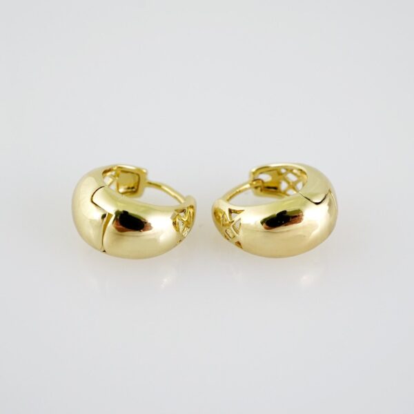 E2059 Earrings - Aretes - Plain - 14K Real Color