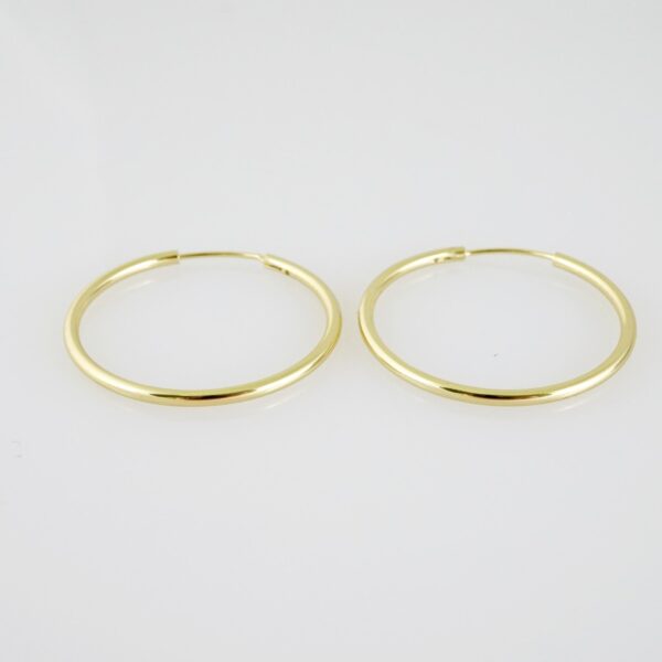 E2060 Earrings - Aretes - Plain - 14K Real Color