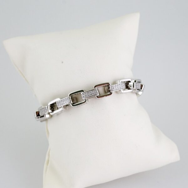 B1439 Bracelet - Pulseras - Zircon Stone - Silver Color