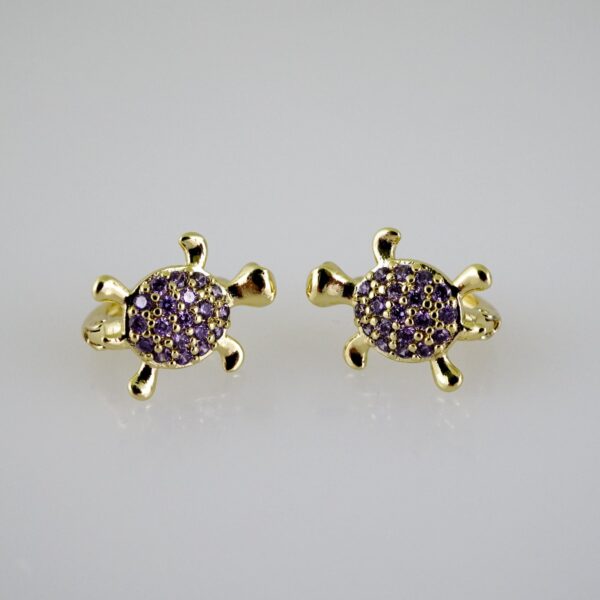 E2516 Earrings - Aretes - Zircon Stone - 14K Real Color