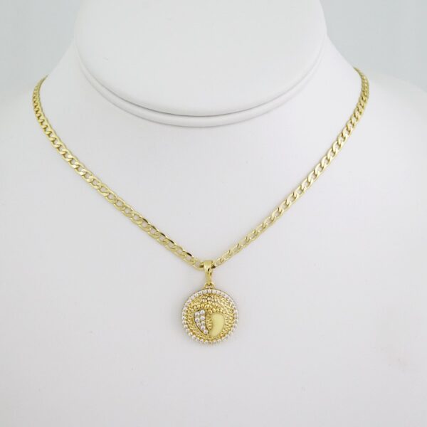 SET1546 Cadenas & Colgantes - Chain - Pendants -  14K Real Color - Zircon Stone - 3mmX60cm
