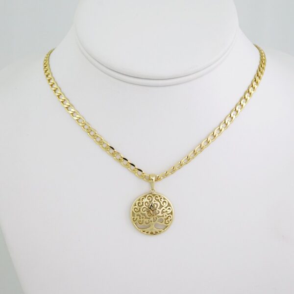 SET1548 Cadenas & Colgantes - Chain - Pendants - Plain - 14K Real Color - 4mmX50cm