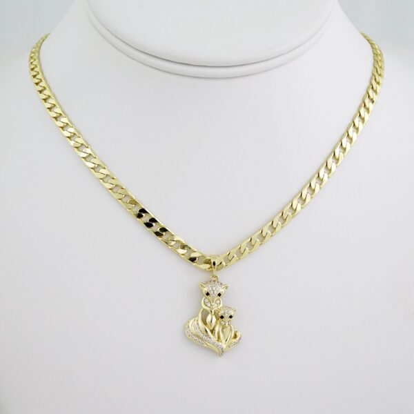 SET1555 Cadenas & Colgantes - Chain - Pendants -  14K Real Color - Zircon Stone - 5mmX45cm