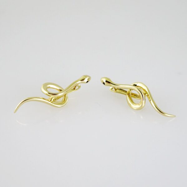 E2538 Earrings - Aretes - Plain - 14K Real Color