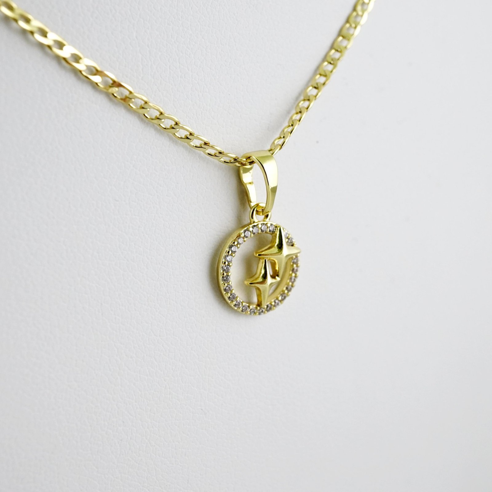 SET1748 Cadenas - Colgante - Chain W - Pendants - 14K Real Color - Zircon Stone - 2mmX45cm - Image 2