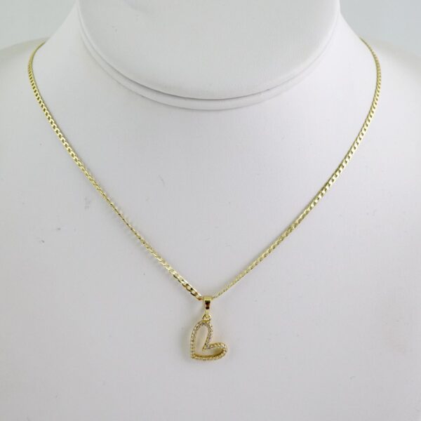 SET1749 Cadenas - Colgante -  Chain W - Pendants - 14K Real Color - Zircon Stone - 2mmX45cm