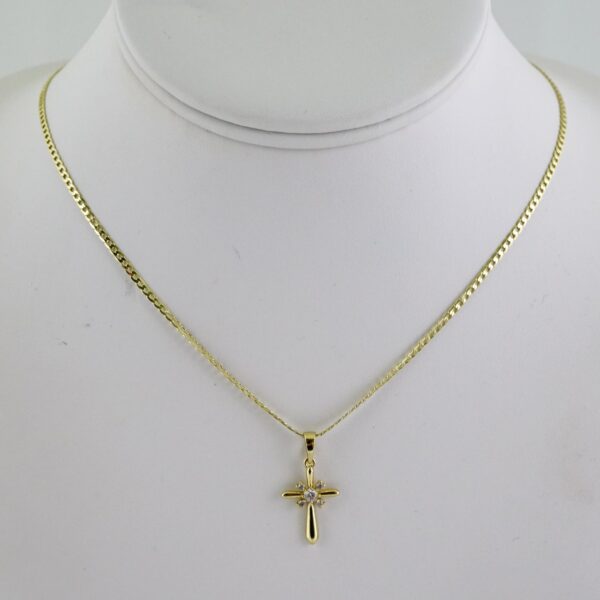 SET1751 Cadenas - Colgante -  Chain W - Pendants - 14K Real Color - Zircon Stone - 2mmX50cm