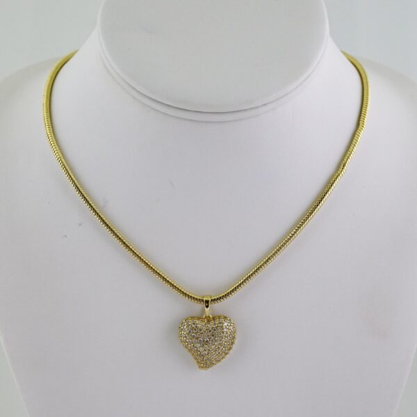 SET1761 Cadenas - Colgante -  Chain W - Pendants - 14K Real Color - Zircon Stone - 3mmX45cm
