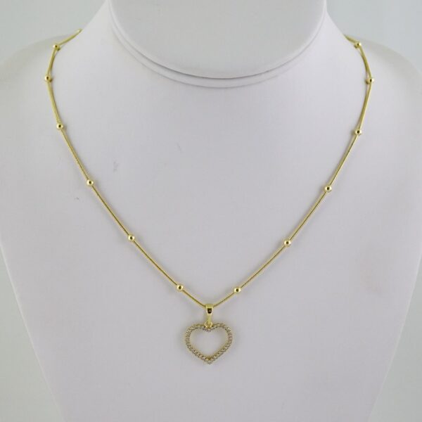 SET1764 Cadenas - Colgante -  Chain W - Pendants - 14K Real Color - Zircon Stone - 2mmX60cm