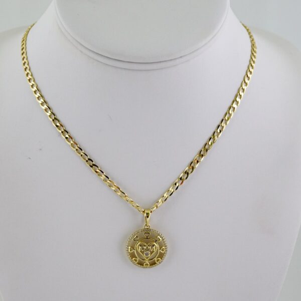 SET1765 Cadenas - Colgante -  Chain W - Pendants - 14K Real Color - Zircon Stone - 3mmX50cm