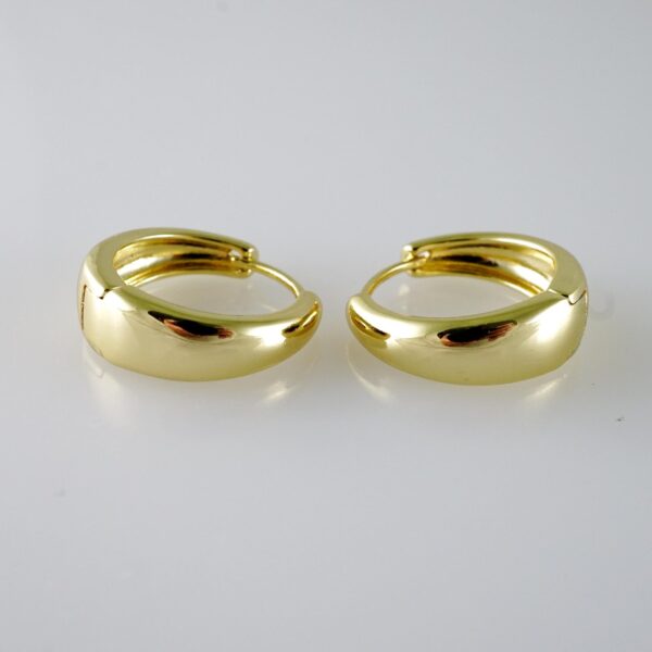 E2070 Earrings - Aretes - Plain - 14K Real Color