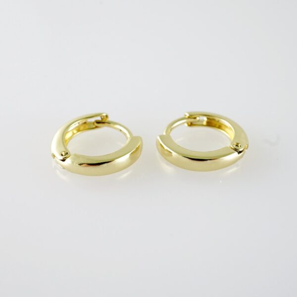 E2074 Earrings - Aretes - Plain - 14K Real Color