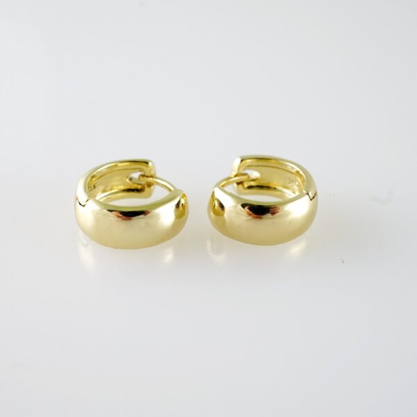 E2083 Earrings - Aretes - Plain - 14K Real Color