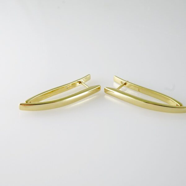 E2086 Earrings - Aretes - Plain - 14K Real Color