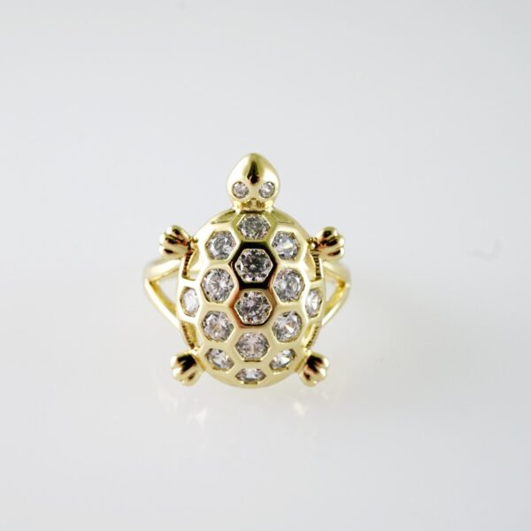 R704 RING - ANILLO - Zircon Stone - 14K Real Color