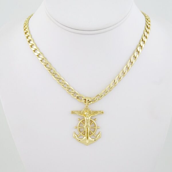SET1567 Cadenas & Colgantes - Chain - Pendants - Plain - 14K Real Color - 7mmX60cm