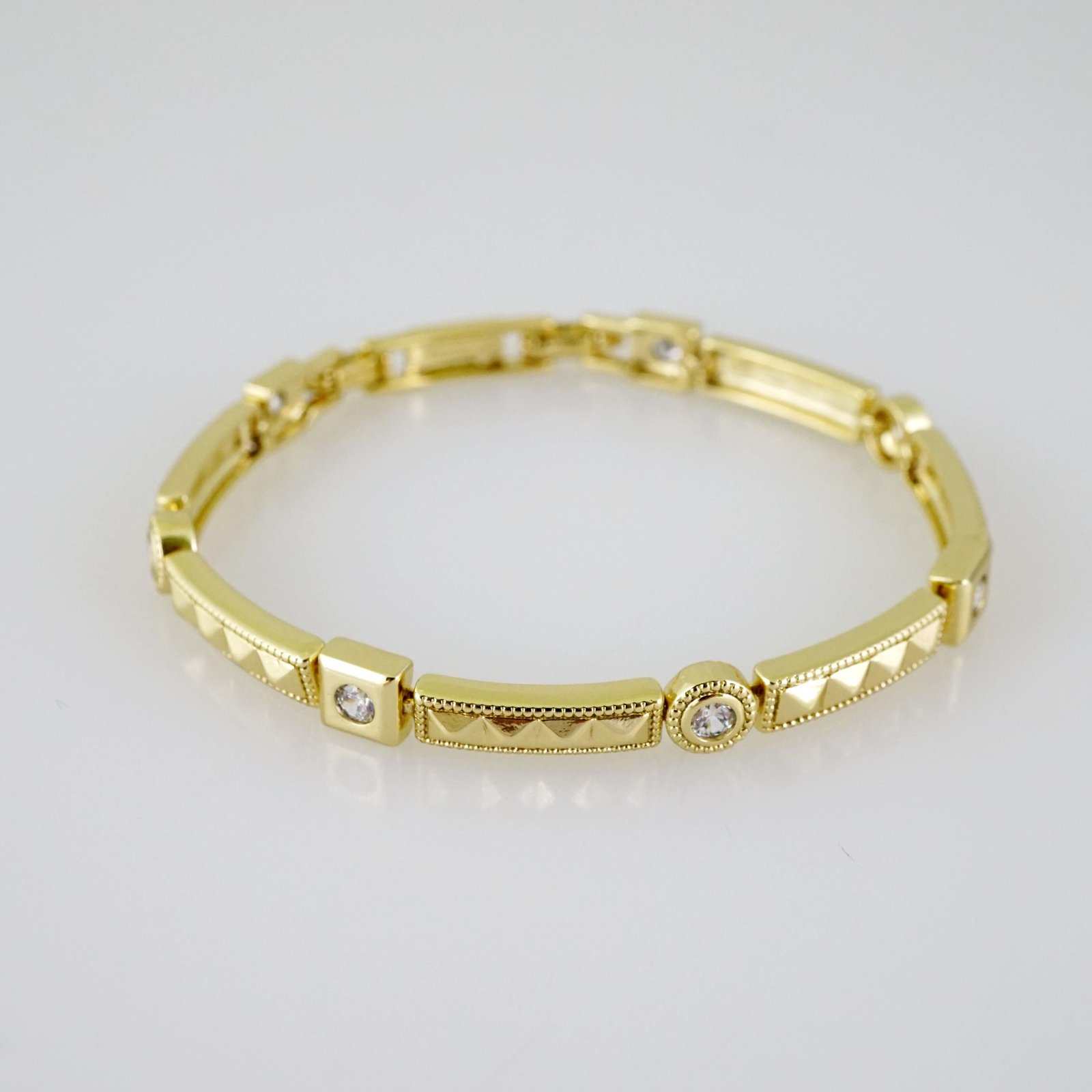 B1649 Bracelet - Pulseras - Zircon Stone - 14K Real Color - Image 2