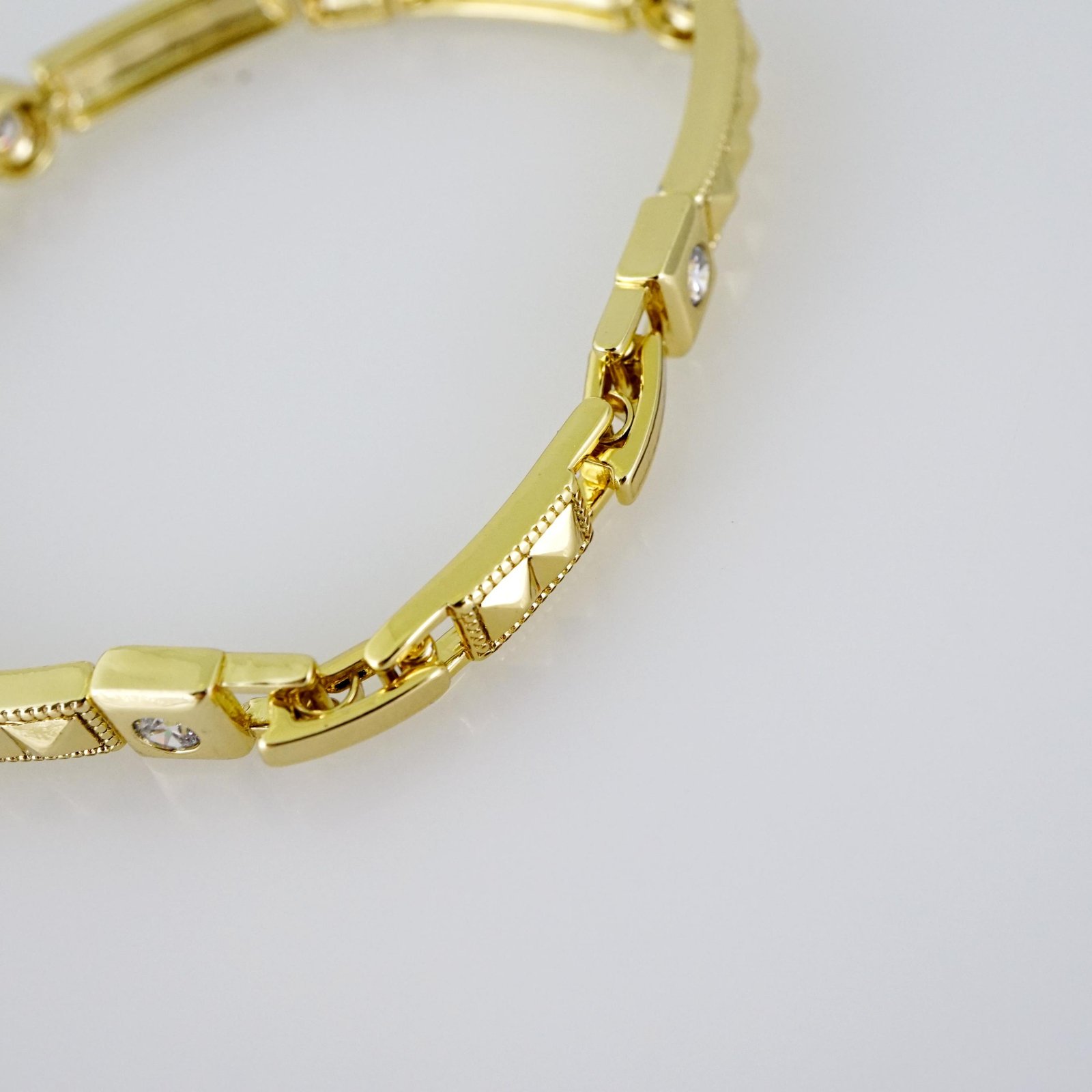 B1649 Bracelet - Pulseras - Zircon Stone - 14K Real Color - Image 3