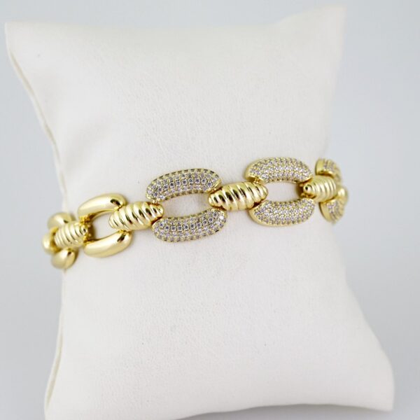 B1656 Bracelet - Pulseras - Zircon Stone - 14K Real Color