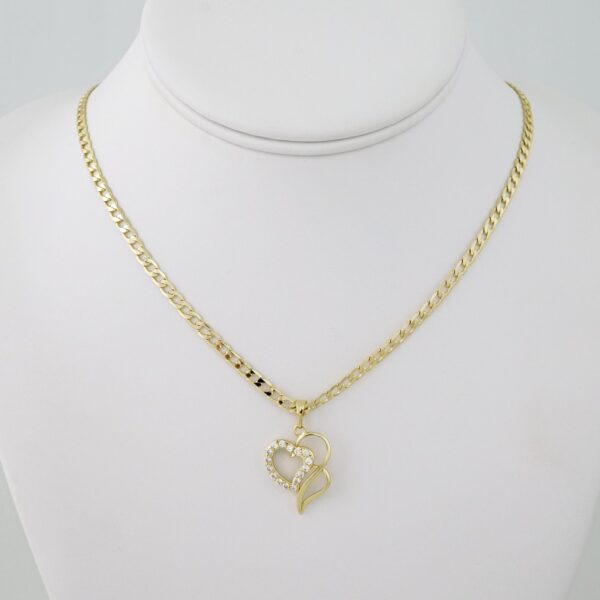 SET1572 Cadenas - Colgante -  Chain W - Pendants - 14K Real Color - Zircon Stone - 3mmX60cm