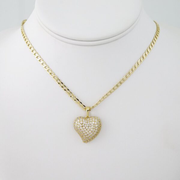 SET1575 Cadenas - Colgante -  Chain W - Pendants - 14K Real Color - Zircon Stone - 3mmX60cm