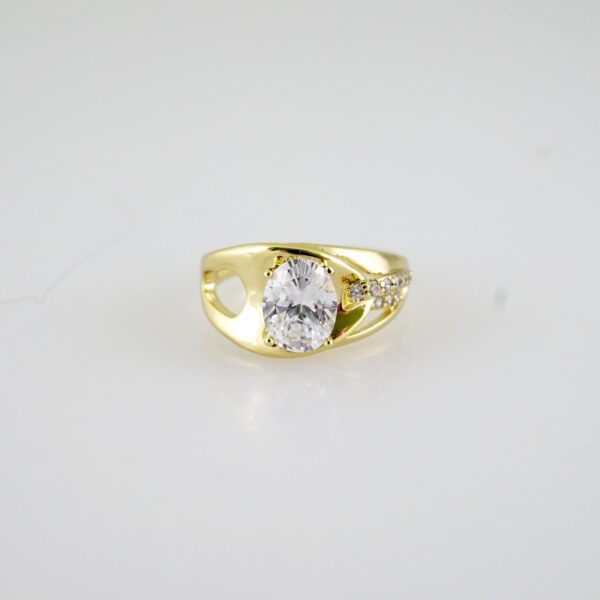 R781 RING - ANILLO - Zircon Stone - 14K Real Color