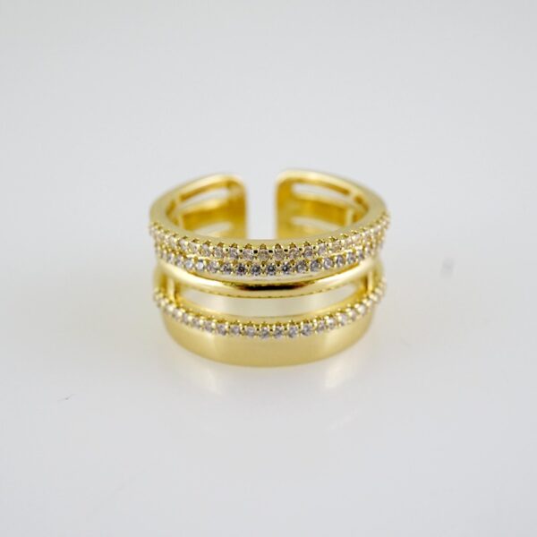 R786 RING - ANILLO - Zircon Stone - 14K Real Color