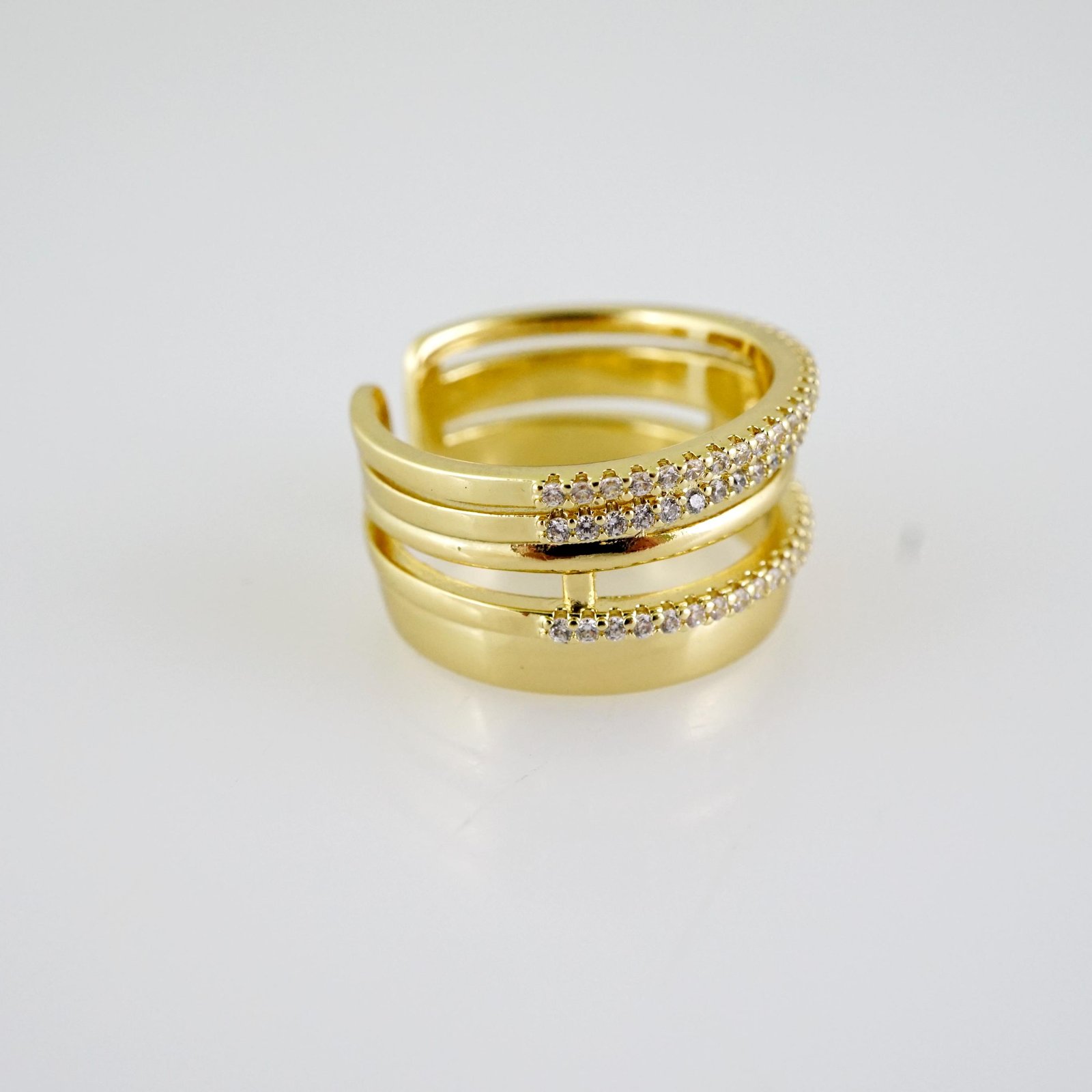 R786 RING - ANILLO - Zircon Stone - 14K Real Color - Image 2