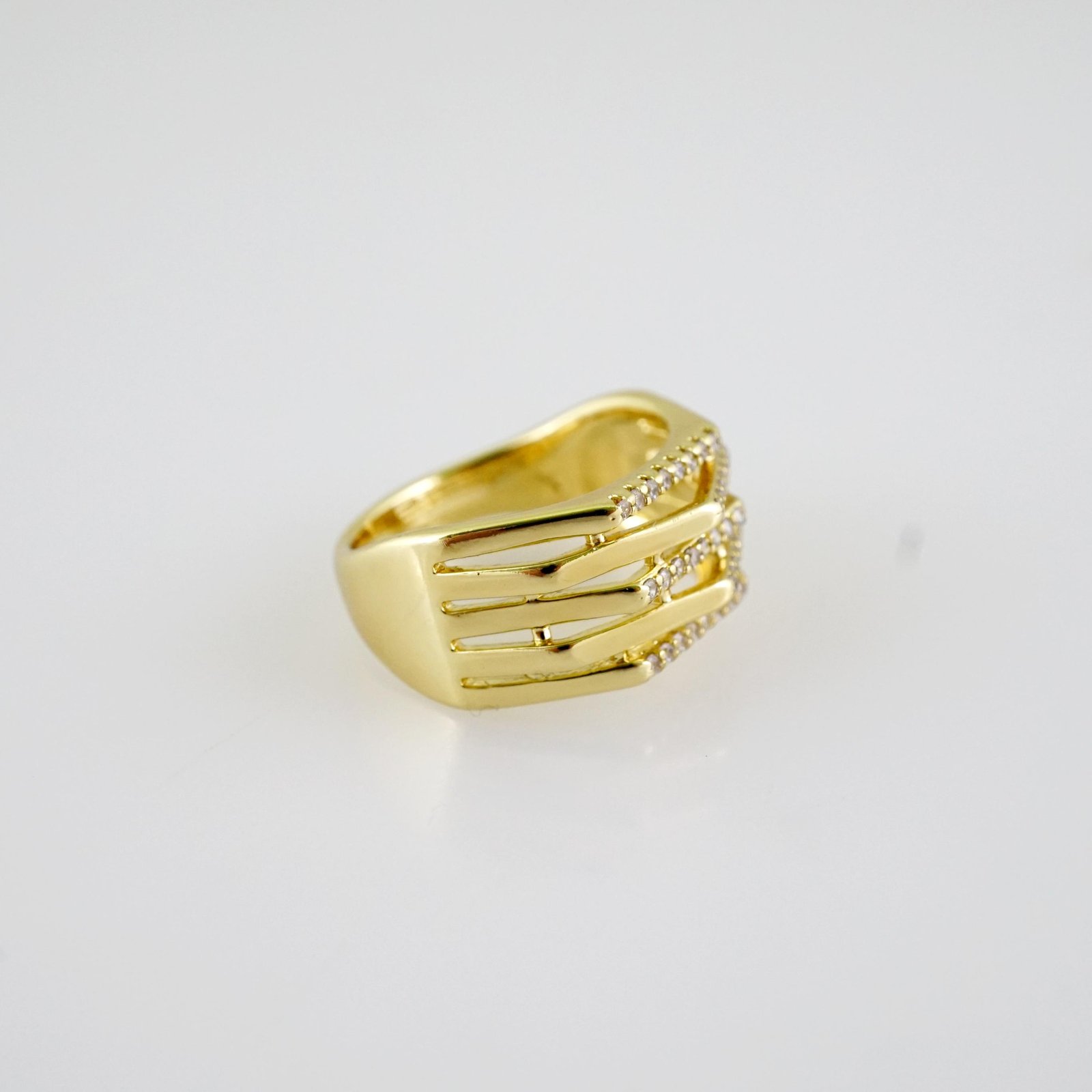 R793 RING - ANILLO - Zircon Stone - 14K Real Color - Image 2