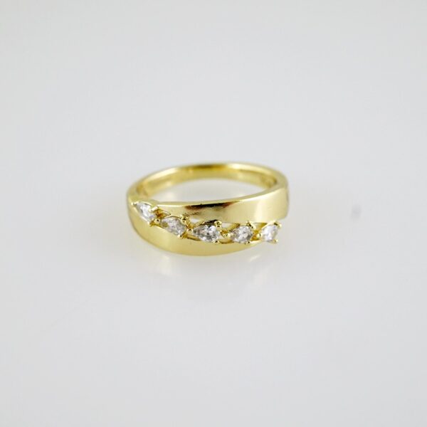 R795 RING - ANILLO - Zircon Stone - 14K Real Color