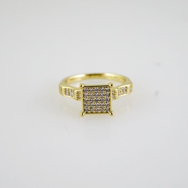 R797 RING - ANILLO - Zircon Stone - 14K Real Color