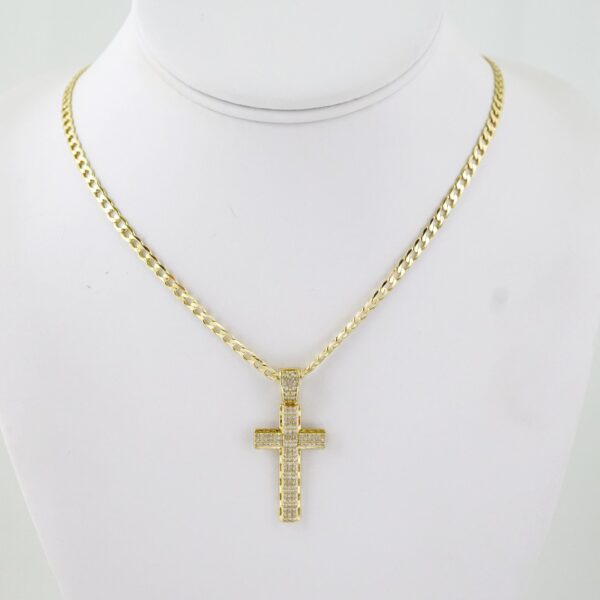 SET1775 Cadenas & Colgantes - Chain - Pendants -  14K Real Color -  Zircon Stone 3mmX60cm