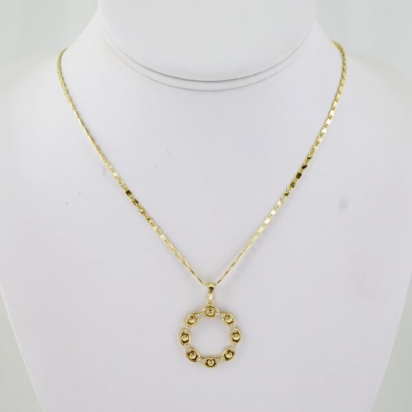 SET1779 Cadenas & Colgantes - Chain - Pendants -  14K Real Color - Zircon Stone 2mmX60cm