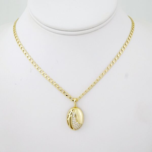 SET1780 Cadenas & Colgantes - Chain - Pendants -  14K Real Color - Zircon Stone 3mmX45cm