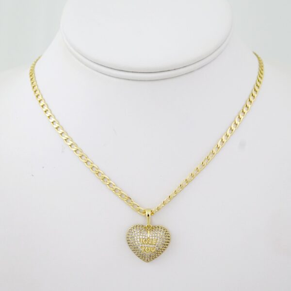 SET1786 Cadenas & Colgantes - Chain - Pendants -  14K Real Color - Zircon Stone 3mmX45cm