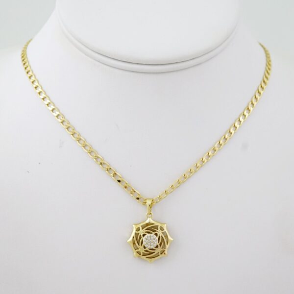 SET1791 Cadenas & Colgantes - Chain - Pendants -  14K Real Color - Zircon Stone 3mmX45cm