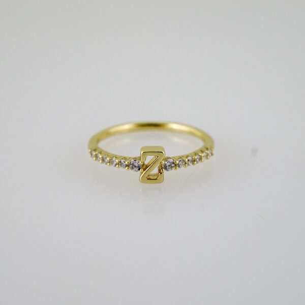 R801 RING - ANILLO - Zircon Stone - 14K Real Color