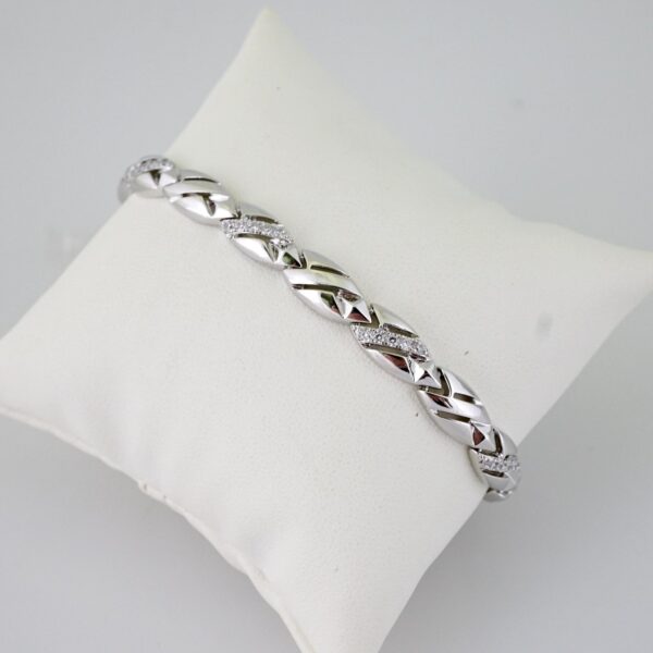 B1661 Bracelet - Pulseras - Zircon Stone - Silver Color