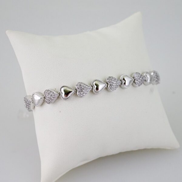 B1663 Bracelet - Pulseras - Zircon Stone - Silver Color
