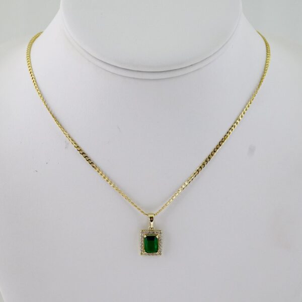 SET1796 Cadenas & Colgantes - Chain - Pendants - Zircon Stone - 14K Real Color - 2mmX45cm