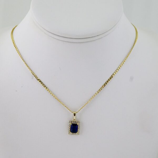 SET1798 Cadenas & Colgantes - Chain - Pendants - Zircon Stone - 14K Real Color - 2mmX45cm