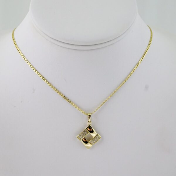 SET1800 Cadenas & Colgantes - Chain - Pendants - Zircon Stone - 14K Real Color - 2mmX50cm