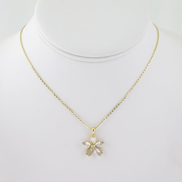 SET1589 Cadenas - Colgante -  Chain W - Pendants - 14K Real Color - Zircon Stone - 2mmX45cm