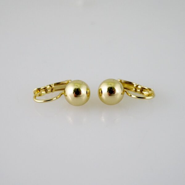 E2589 Earrings - Aretes - Plain - 14K Real Color